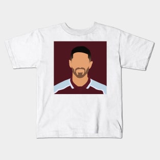 Manuel Lanzini Minimalistic Face Art Kids T-Shirt